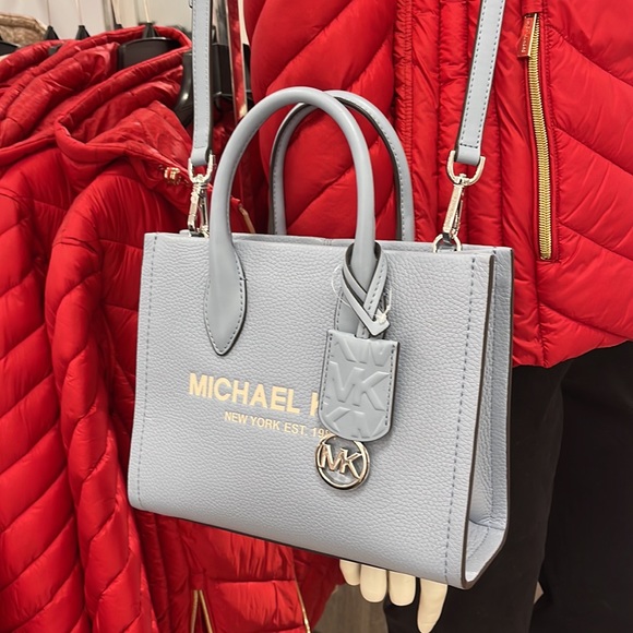 MICHAEL KORS Mirella Small Shopper TZ XBody Pebbled Leather Crossbody
Pale Blue - Picture 16 of 16